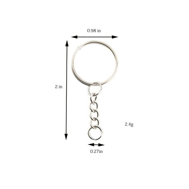 75pcs Keychain Accessories Set with Single Rings, Keychains, Lobster Buttons