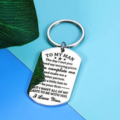 To My Man Keychain I Love You Gift Valentines For Men