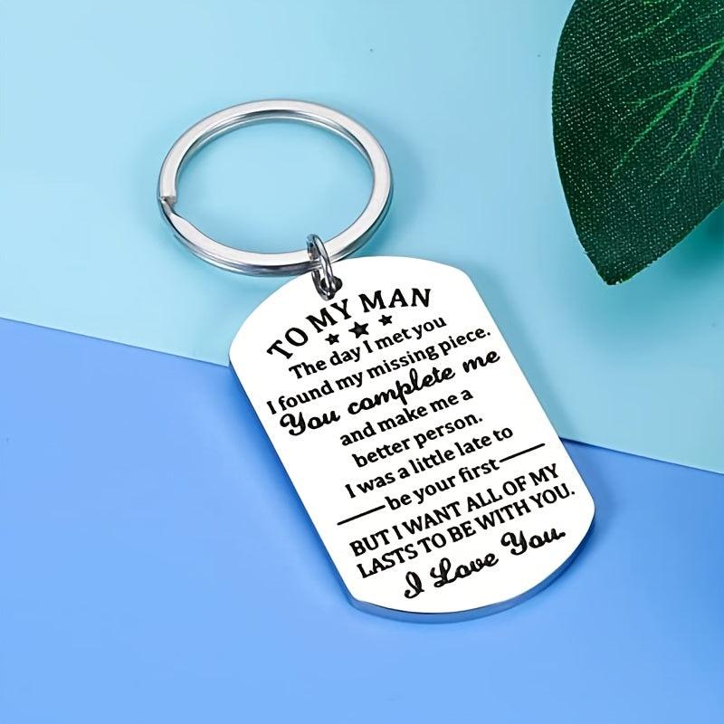 To My Man Keychain I Love You Gift Valentines For Men