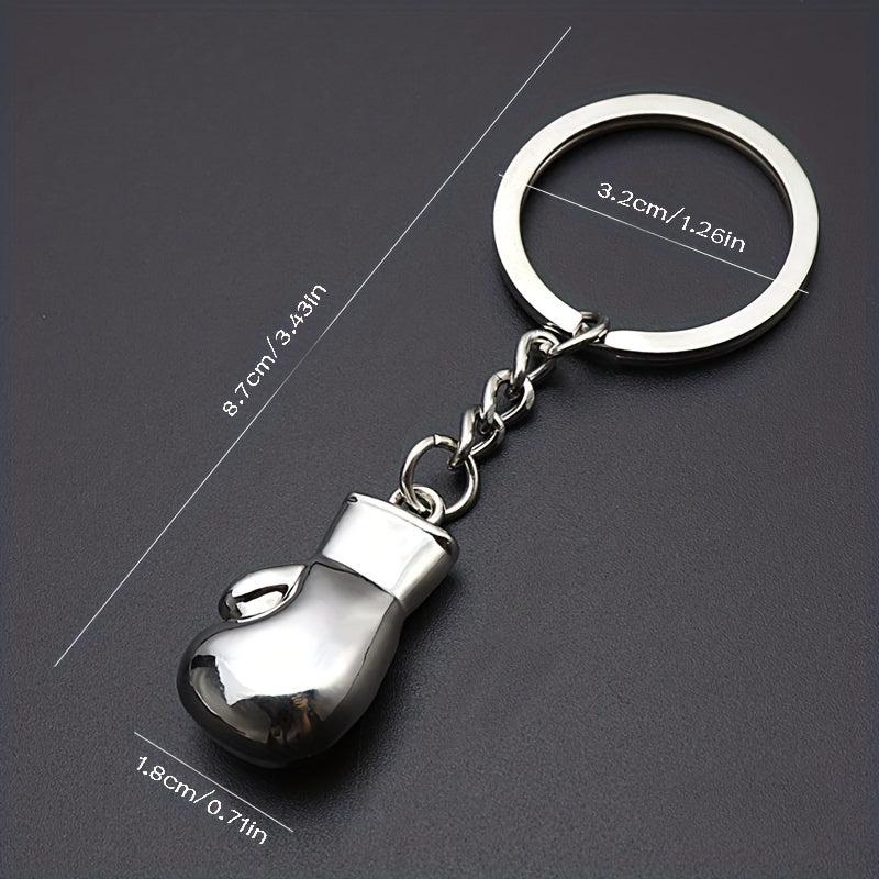 Boxing Gloves Keychain 3D Metal Pendant Fitness Club Competition