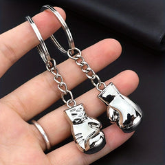 Boxing Gloves Keychain 3D Metal Pendant Fitness Club Competition
