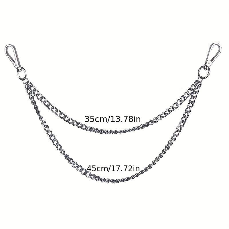 Metal Punk Rock Layered Chain Keychains For Men Women
