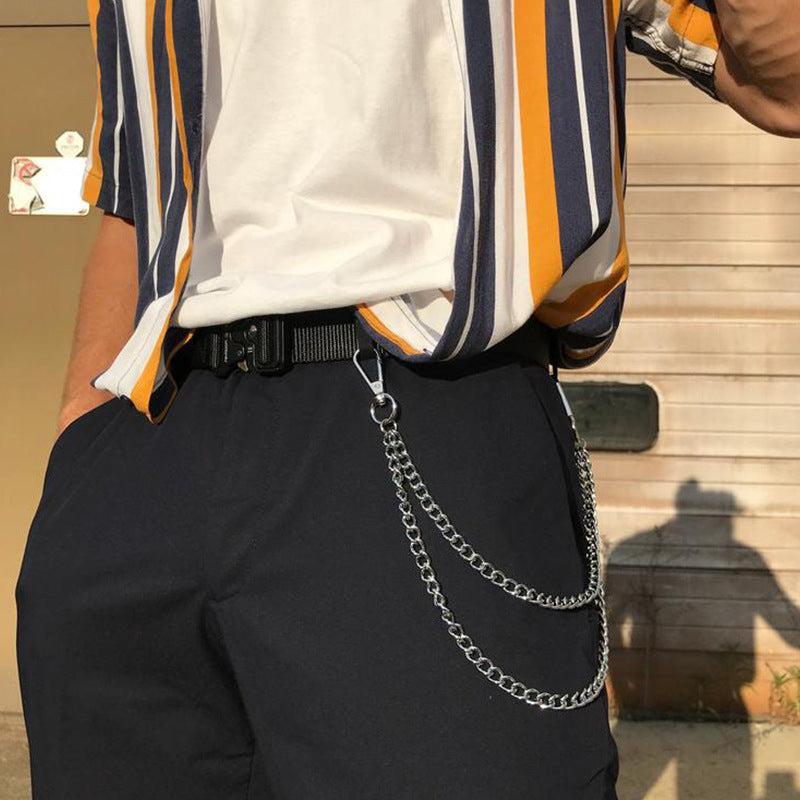 Metal Punk Rock Layered Chain Keychains For Men Women