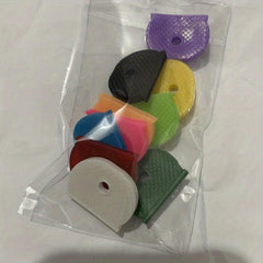 10pcs Silicone Elastic Key Caps Set Easy Identifying Door Keyrings