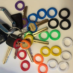 10pcs Silicone Elastic Key Caps Set Easy Identifying Door Keyrings