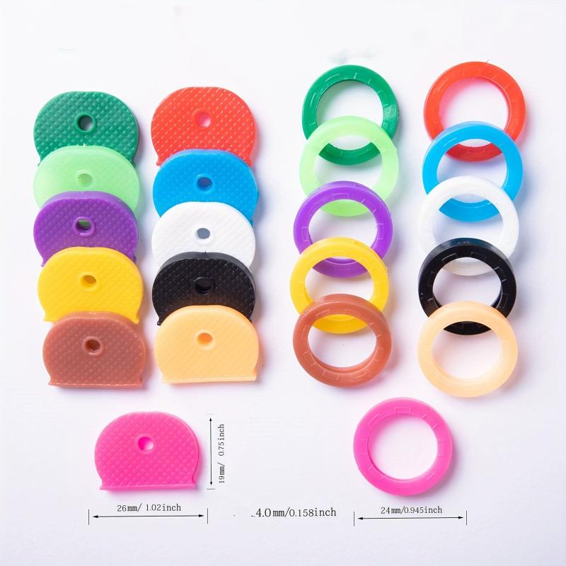 10pcs Silicone Elastic Key Caps Set Easy Identifying Door Keyrings