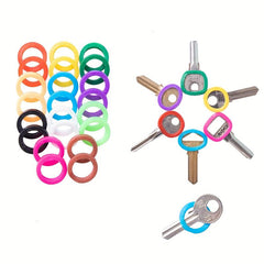 10pcs Silicone Elastic Key Caps Set Easy Identifying Door Keyrings