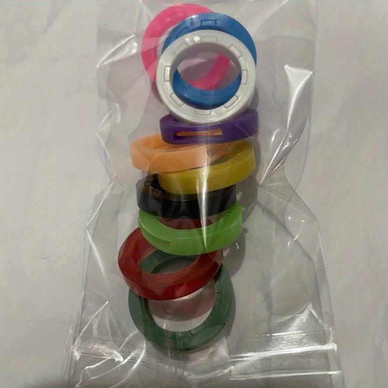 10pcs Silicone Elastic Key Caps Set Easy Identifying Door Keyrings
