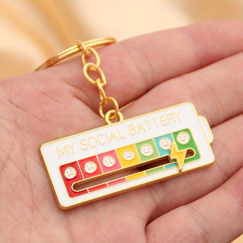7 Days Social Keychain Funny Expression Key Ring