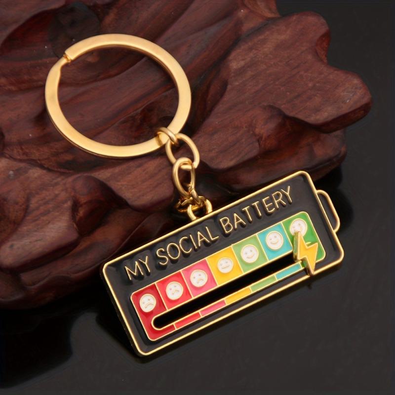 7 Days Social Keychain Funny Expression Key Ring