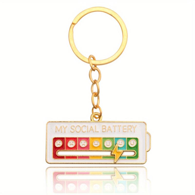 7 Days Social Keychain Funny Expression Key Ring