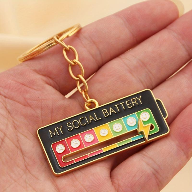 7 Days Social Keychain Funny Expression Key Ring