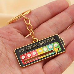 7 Days Social Keychain Funny Expression Key Ring