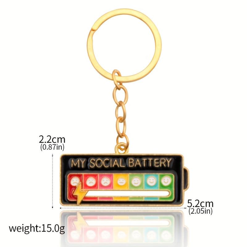 7 Days Social Keychain Funny Expression Key Ring