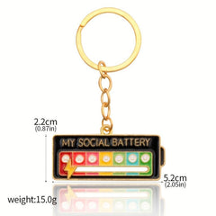 7 Days Social Keychain Funny Expression Key Ring