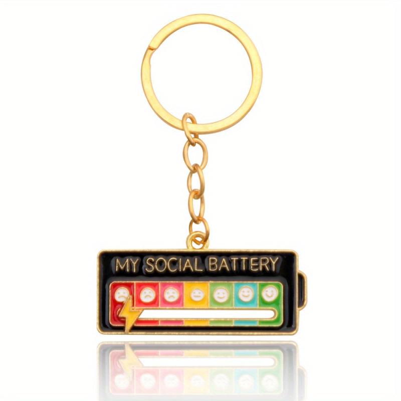 7 Days Social Keychain Funny Expression Key Ring