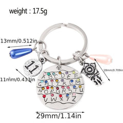 Eleven11 26 Letter Necklace Keychain Pendant Charm