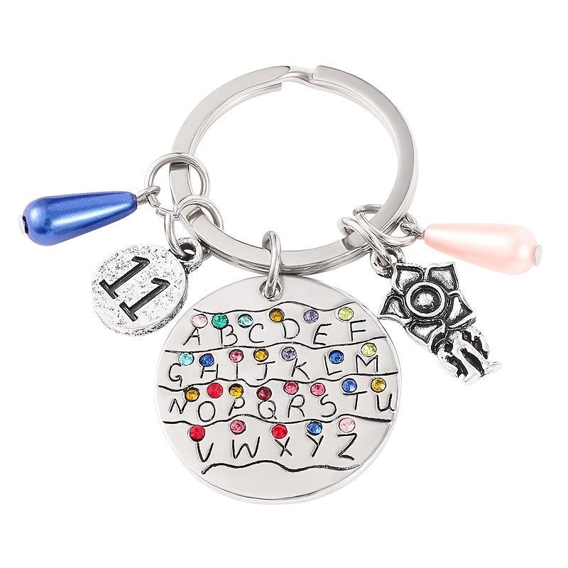 Eleven11 26 Letter Necklace Keychain Pendant Charm