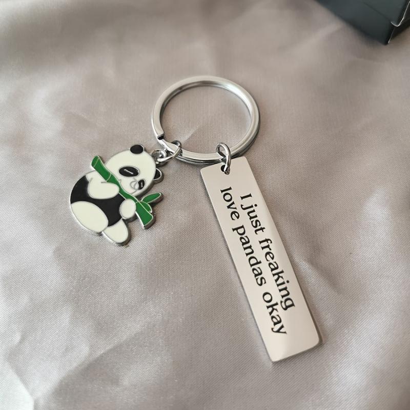 Funny Panda Charm Keychain for Friends Graduation Birthday Gift