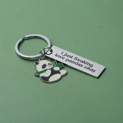 Funny Panda Charm Keychain for Friends Graduation Birthday Gift