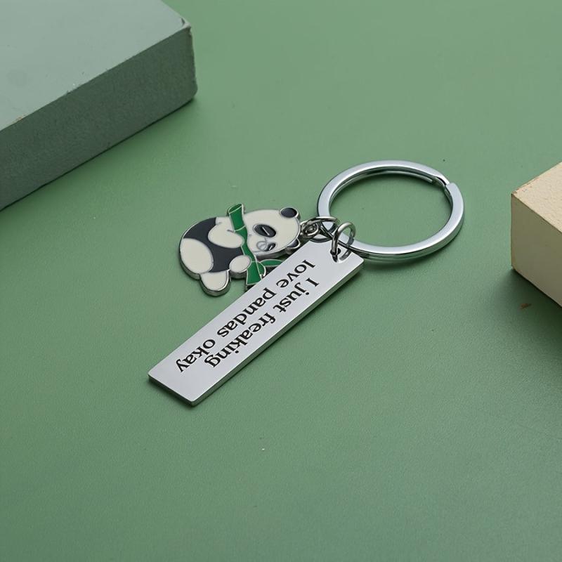 Funny Panda Charm Keychain for Friends Graduation Birthday Gift