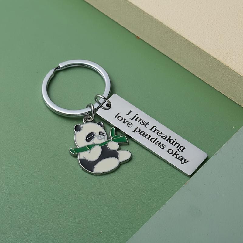Funny Panda Charm Keychain for Friends Graduation Birthday Gift