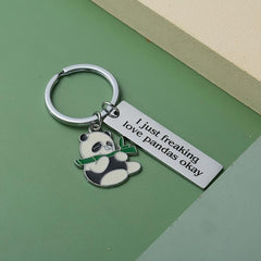 Funny Panda Charm Keychain for Friends Graduation Birthday Gift