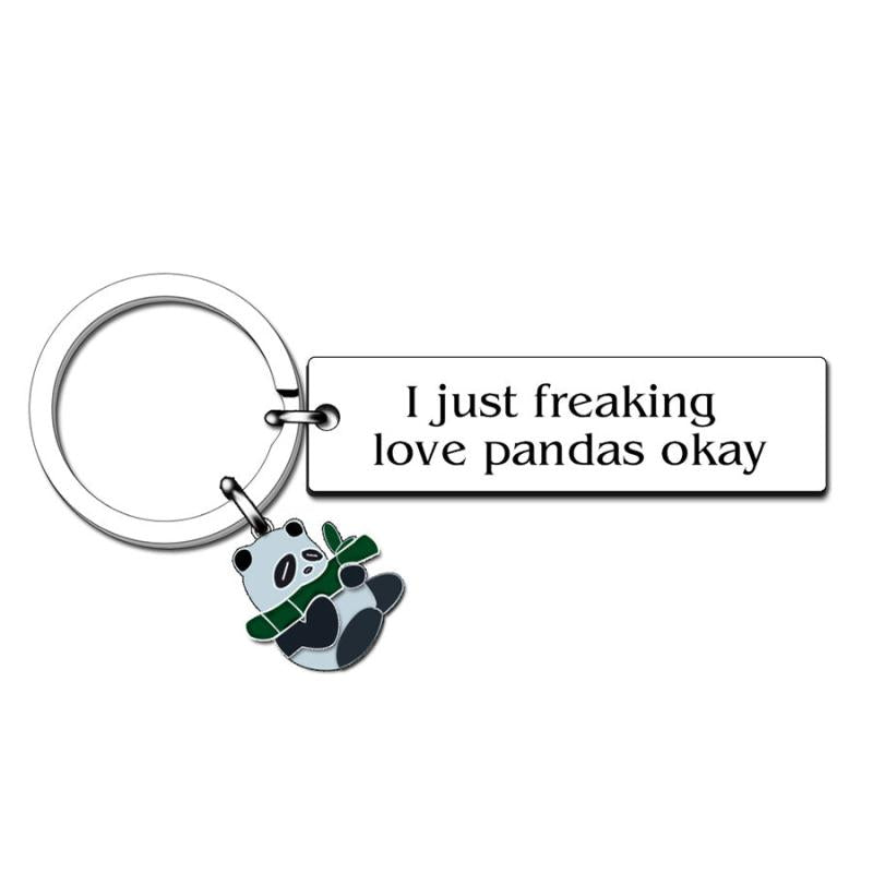 Funny Panda Charm Keychain for Friends Graduation Birthday Gift