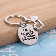 Stainless Steel Keychain for Car Keys - Ideal Nurse Gift