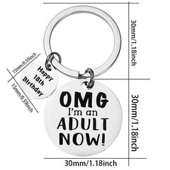 DIY Jewelry Accessories 18th Birthday Gift Adult Stainless Steel Keychain