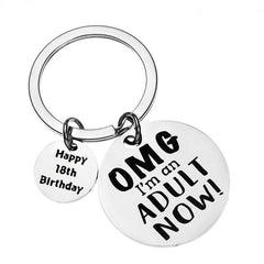 DIY Jewelry Accessories 18th Birthday Gift Adult Stainless Steel Keychain