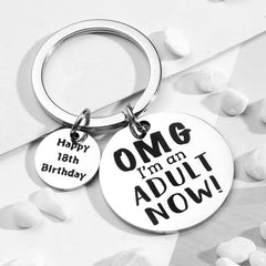 DIY Jewelry Accessories 18th Birthday Gift Adult Stainless Steel Keychain