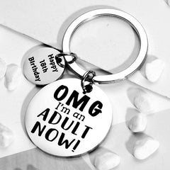 DIY Jewelry Accessories 18th Birthday Gift Adult Stainless Steel Keychain