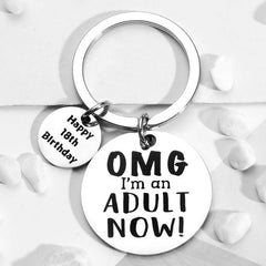 DIY Jewelry Accessories 18th Birthday Gift Adult Stainless Steel Keychain