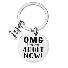 DIY Jewelry Accessories 18th Birthday Gift Adult Stainless Steel Keychain
