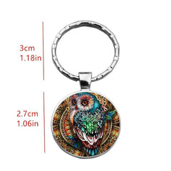 Fashionable Owl Time Gemstone Keychain