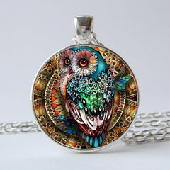Fashionable Owl Time Gemstone Keychain