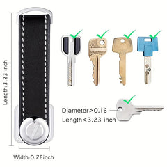 Stylish & Practical Pocket Key Organizer with Secure Locking Mechanism - Brown