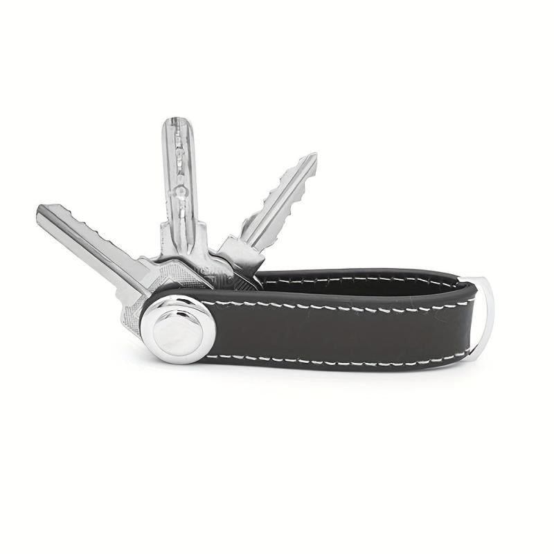 Stylish & Practical Pocket Key Organizer with Secure Locking Mechanism - Brown