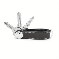 Stylish & Practical Pocket Key Organizer with Secure Locking Mechanism - Brown