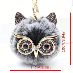 Owl Ball Pendant Keychain, Comfortable & Environmentally Friendly