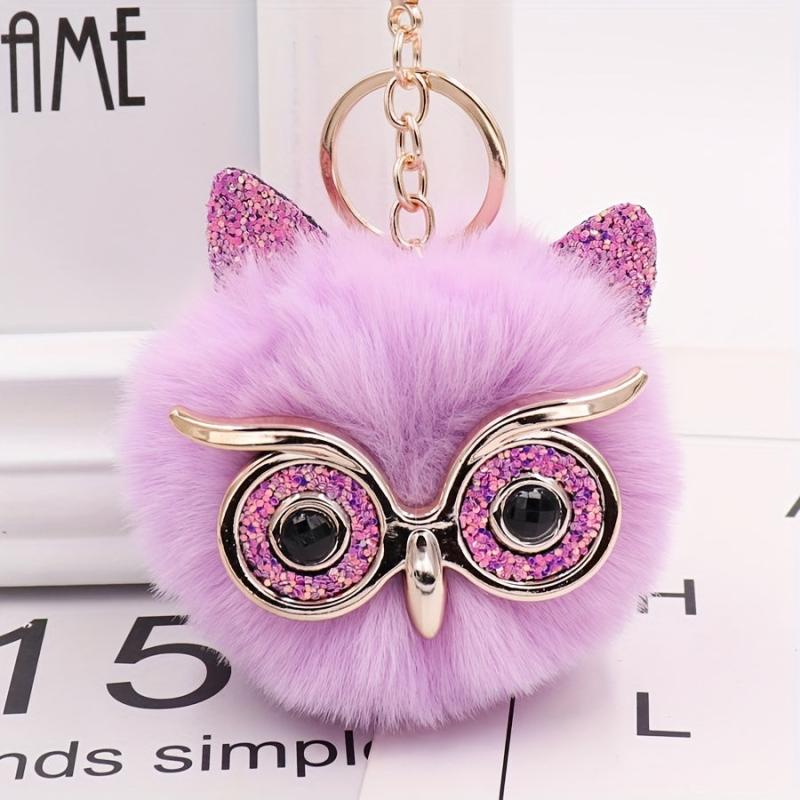 Owl Ball Pendant Keychain, Comfortable & Environmentally Friendly