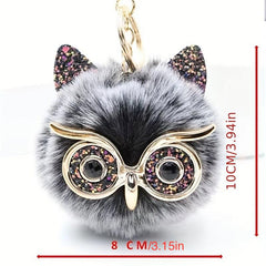 Owl Ball Pendant Keychain, Comfortable & Environmentally Friendly