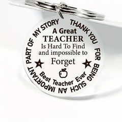Teacher's Thankful Key Chain For Men