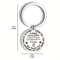 Teacher's Thankful Key Chain For Men