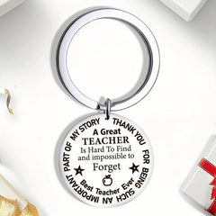 Teacher's Thankful Key Chain For Men