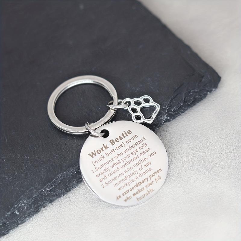 Work Bestie Keychain Colleague Leaving Gift Coworker Going Away