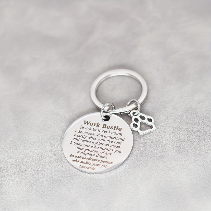 Work Bestie Keychain Colleague Leaving Gift Coworker Going Away