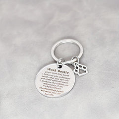 Work Bestie Keychain Colleague Leaving Gift Coworker Going Away