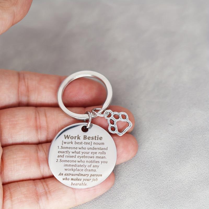Work Bestie Keychain Colleague Leaving Gift Coworker Going Away